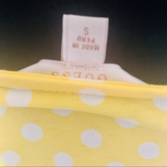 Sm Guess Yellow w/ White Polka Dot Shirt - Picture 3 of 3